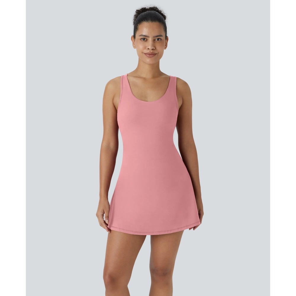 Halara SoftlyZero Racerback 3X 2-in-1 Pocket InstantCool Tennis Active Dress SPF